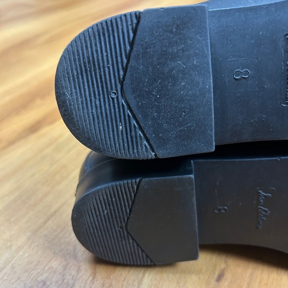 Sam Edelman Waterproof Rain Boots Womens 8M Tinsley Black Rubber Pull On Cuban - Picture 7 of 13